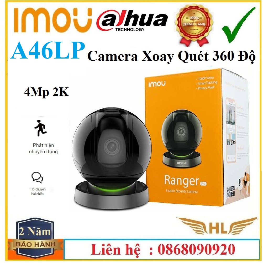 Camera Ip Wifi Imou Ranger Pro Ipc-A46LP , Rex 4Mp 2K Xoay Quét 360 Độ, A22EP, Imou A42p - Hàng Chính Hãng