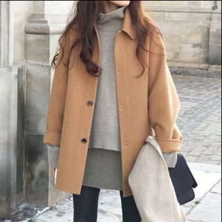 Áo dạ mỏng 2 màu nâu đen