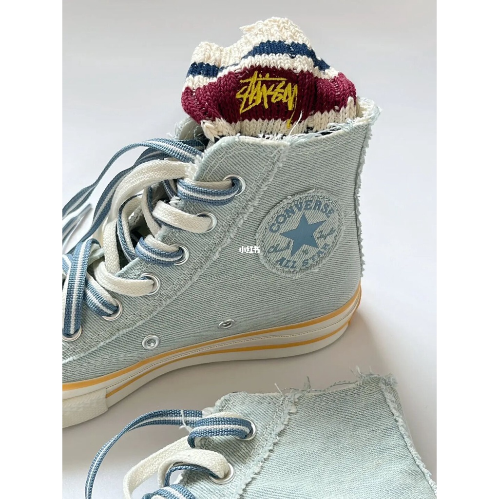 Giày Thể Thao Cổ Cao Vải Denim Converse Unisex Thời Trang Cao Cấp 1555