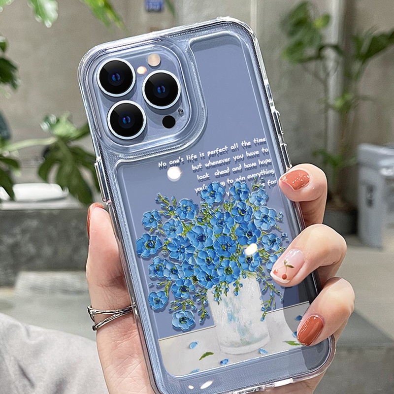 Ốp Điện Thoại DecoPhone Acrylic tpu acrylic Mềm Họa Tiết Hoa Cho iphone 6s 7 8 plus x xs xr 11 12 13 14 15 plus max pro