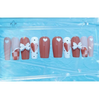 Nail box- Móng up thiết kế : Tim nơ