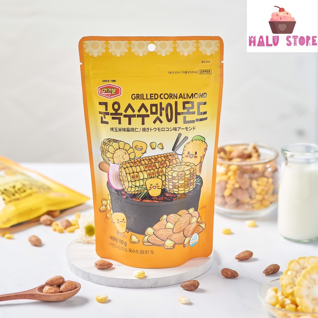 [HOT] Hạnh nhân bắp nướng mật ong Murgerbon gói 190g - Hàn Quốc