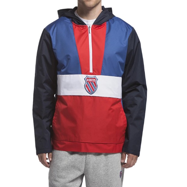 [CHÍNH HÃNG] Áo khoác K-Swiss Poppin Windbreaker xanh Navy - Xách tay Mỹ