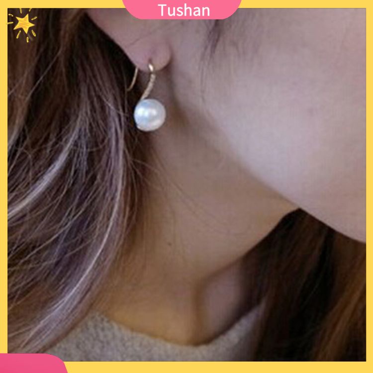 Bông tai cho nữ đính ngọc trai giả thời trang