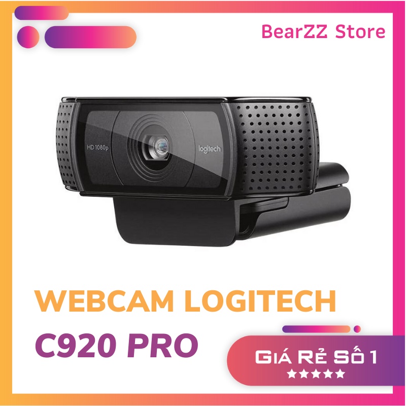 [Mã 1511ELSALE hoàn 7% đơn 300K] Webcam Logitech C920 Pro Góc Rộng - Webcam HD 1080p, Tích Hợp Micro, Tự Động Lấy Nét