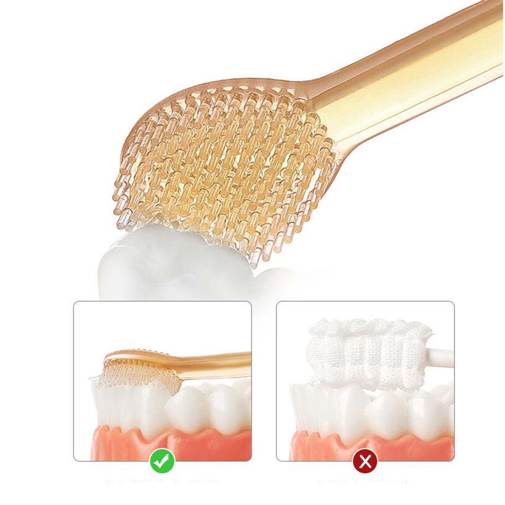 Set 2 bàn chải silicon Zhan Qi Toys vệ sinh lưỡi cho bé