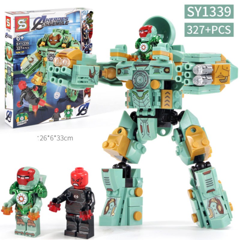 Đồ chơi lắp ráp siêu anh hùng - mô hình hulk thanos  iron man