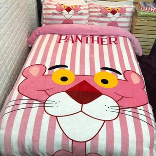 Bộ Ga Giường Nhung Nỉ Báo Hồng Cute M6*2M-M8*2M((1 Chăn , 1 Ga, 2 Vỏ Gối Đầu, 1 Vỏ Gối Ôm)