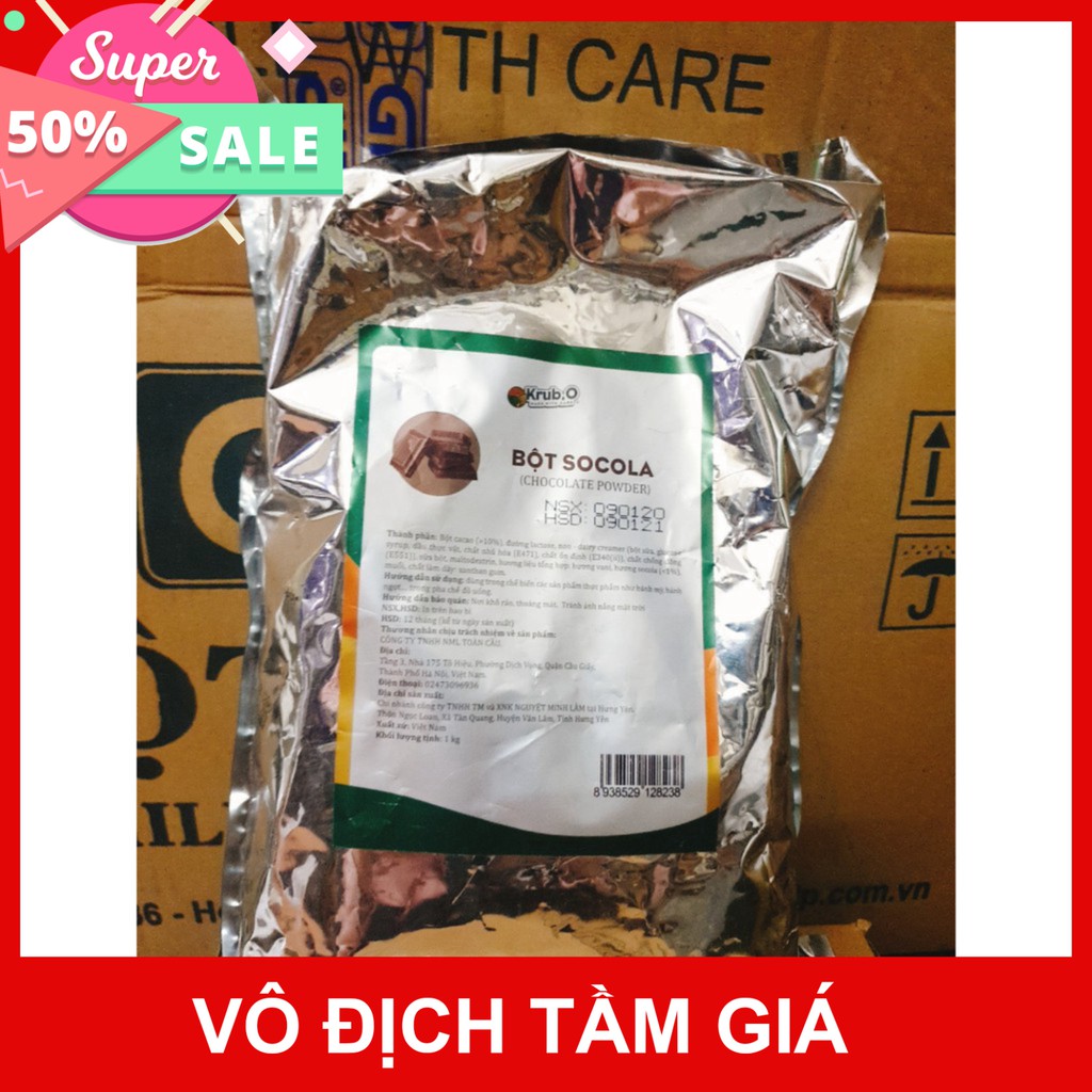 Bột Socola Krub.o Nguyên Liệu Pha Chế Sản Xuất Dây Chuyền Chất Lượng Cao Túi 1kg
