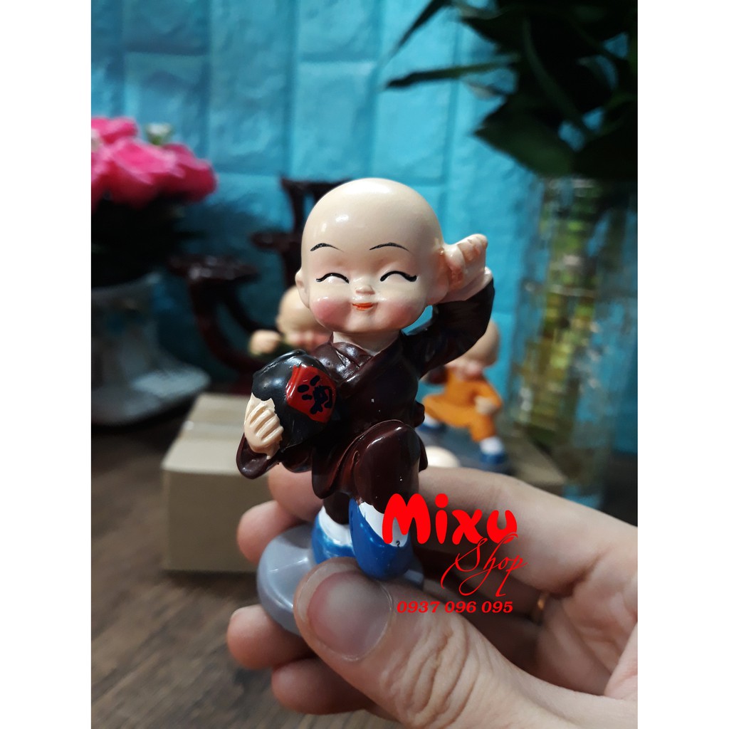 Bộ Tượng 4 Chú Tiểu Múa Túy Quyền