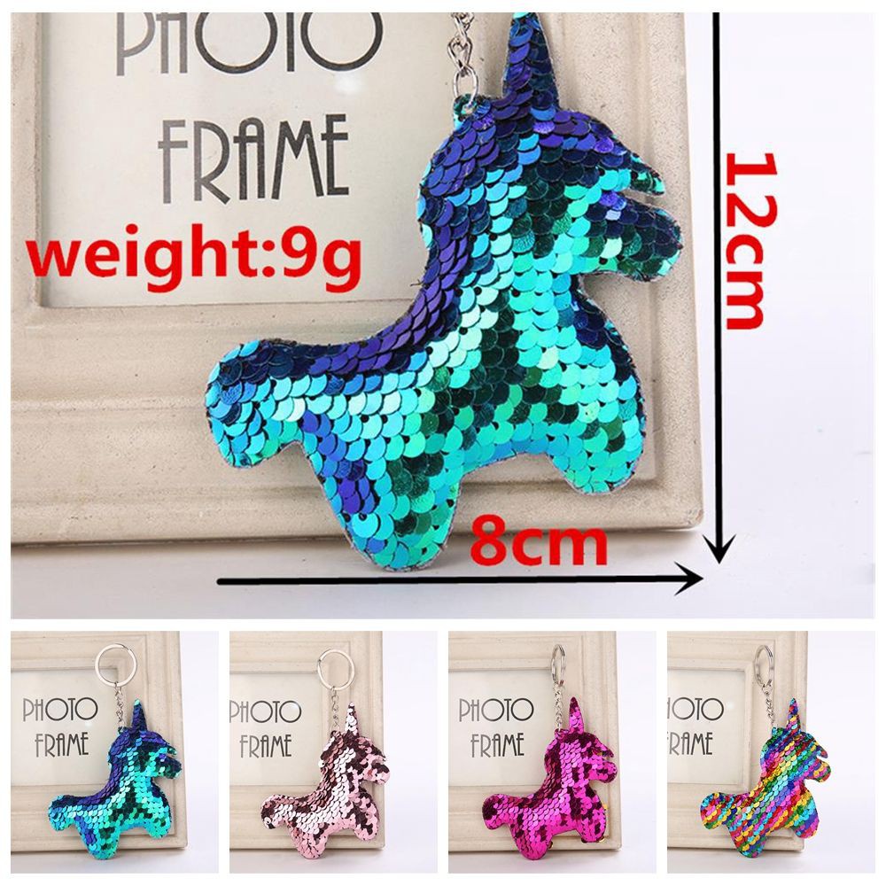 Móc khóa hình kỳ lân đính kim sa nhiều màu sắc thời trang