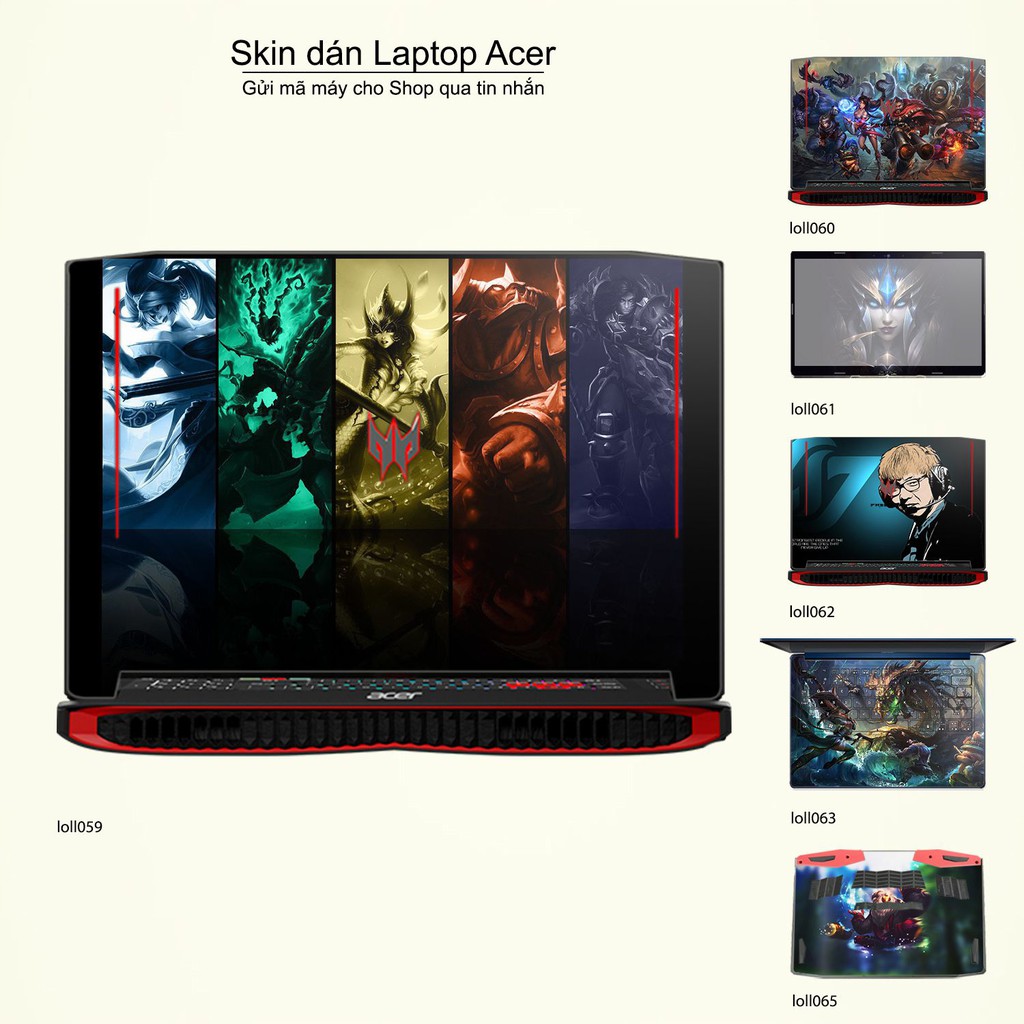 Skin dán Laptop Acer in hình Liên Minh Huyền Thoại _nhiều mẫu 8 (inbox mã máy cho Shop)