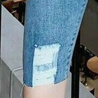 Quần short jean nữ ngố ❤️FREESHIP❤️ Quần Ngố Jean Nữ chất bò co giãn lưng cao phối rách thời trang A-T Fashion - SNM809