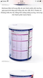 Sữa Nutricare Mom 400g