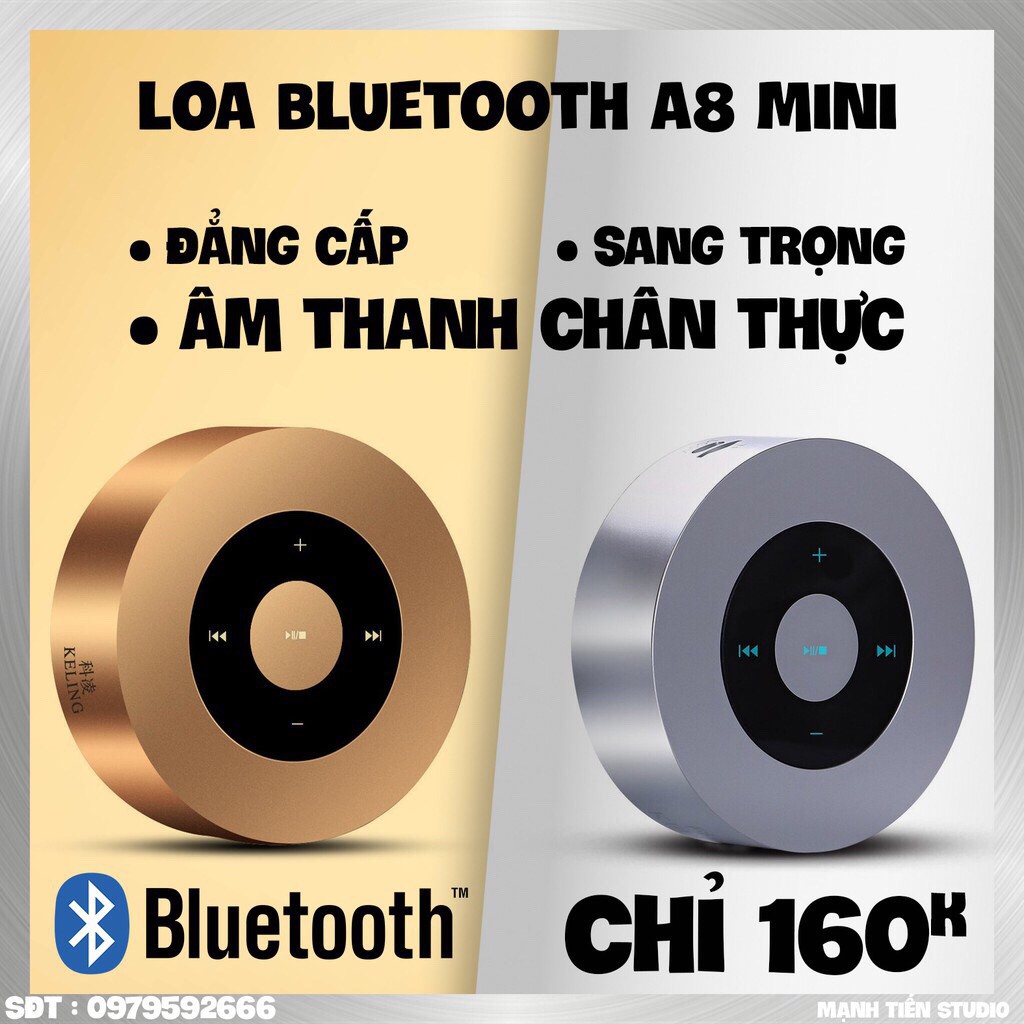 Loa bluetooth a8 mini - phát loa nghe nhạc, xem youtube, zing, tiktok...âm thanh cuốn hút - nhỏ gọn tiện lợi