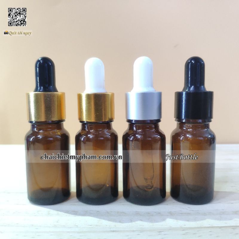 LỌ CHIẾT SERUM 10ml bóp nhỏ giọt TRONG NÂU XANH DƯƠNG XANH LÁ/CHAI ĐỰNG TINH DẦU THỦY TINH đựng MỸ PHẨM