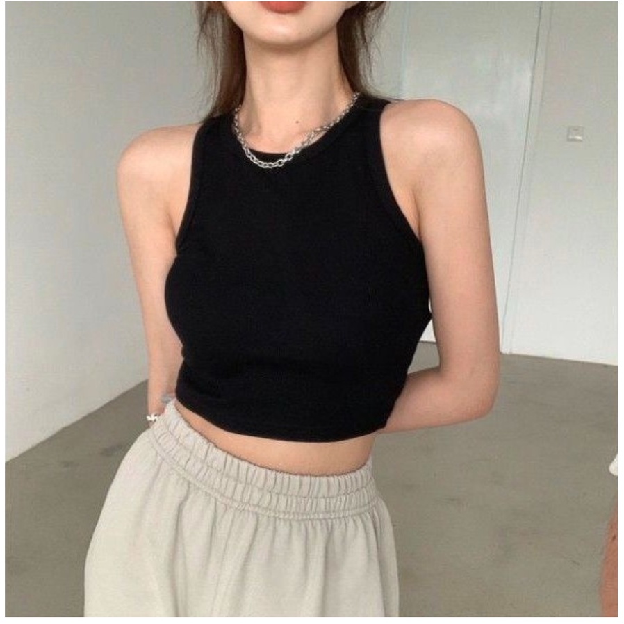 Áo ba lỗ nữ cotton cao cấp - Áo croptop nữ basic chất loại 1 co giãn mát, mịn dáng ôm mix đồ cực xinh 🔥By steven.factory | BigBuy360 - bigbuy360.vn