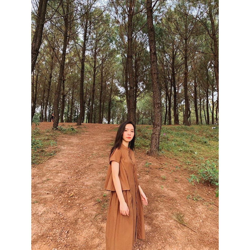 Đầm linen dáng suông siêu xinh