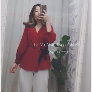 ÁO ĐỎ ĐẮP CHÉO NƠ EO