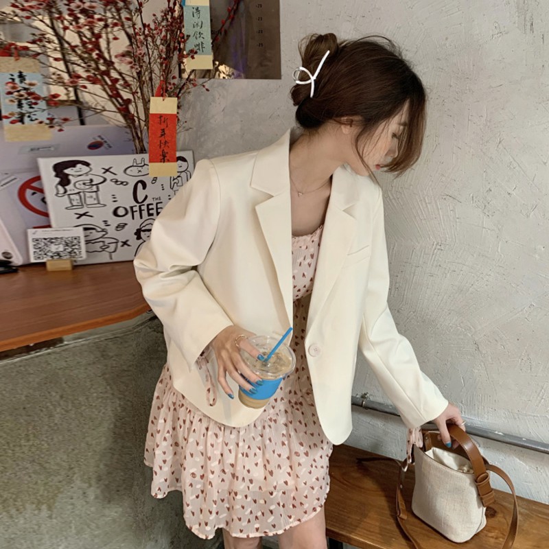 (Hàng Đẹp)Ảnh thật 3 hình cuối-HC612.Áo blazer dáng ngắn xuân hè Hàn Quốc | BigBuy360 - bigbuy360.vn