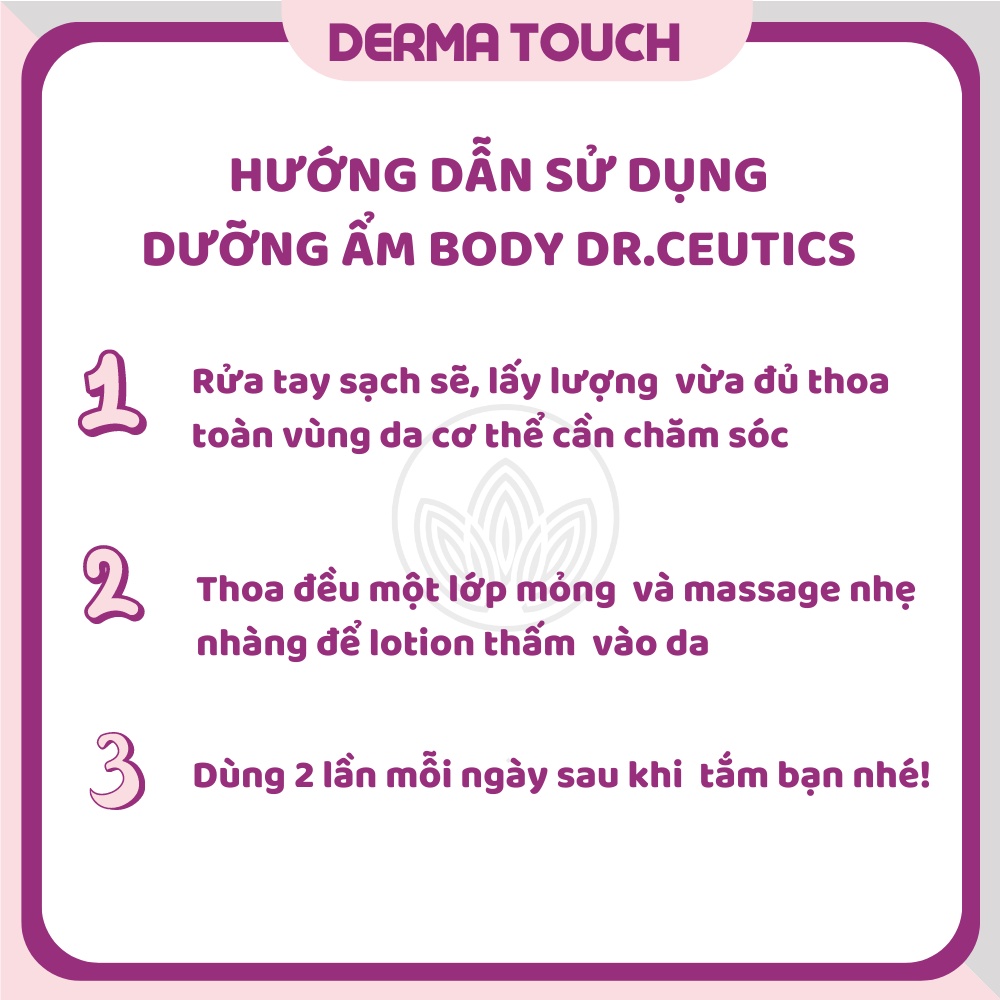 Dưỡng Thể Trắng Da Drceutics Body Lotion Giúp Làm Mịn Và Trắng da nhanh chóng 150mL - Dược Mỹ Phẩm Derma Touch