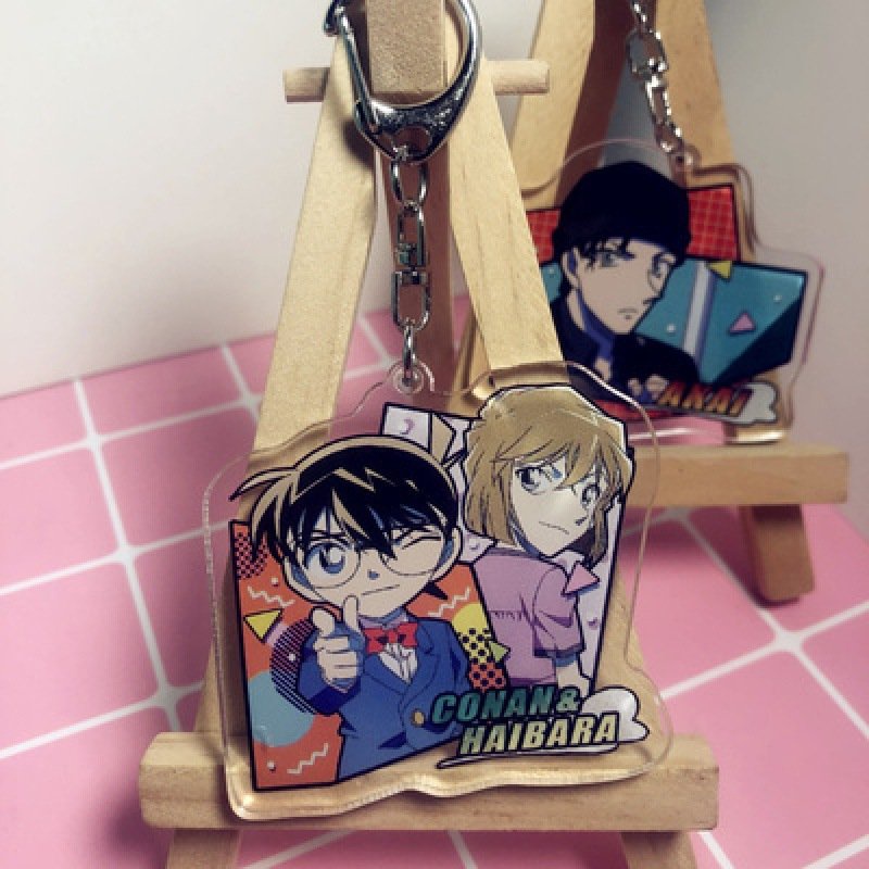 ( Mica trong acrylic) Móc khóa DETECTIVE CONAN Thám Tứ Lừng Danh ver Hiệu Ứng anime chibi