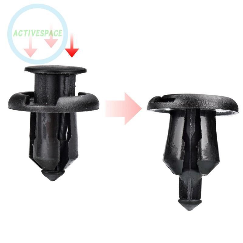 Set 100 kẹp ốc vít bằng nylon màu đen cho xe Honda | BigBuy360 - bigbuy360.vn