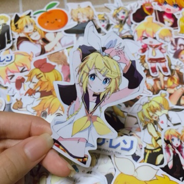 Set sticker Rin Len Vocaloid, hình dán chống nắng chống nước