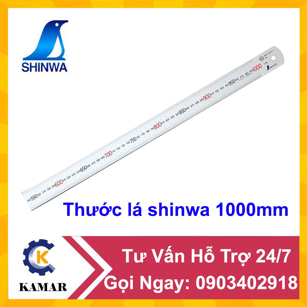 Thước lá Shinwa 1000mm Mã 13048