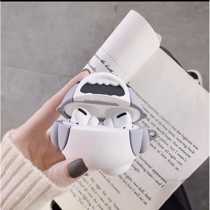 Vỏ Ốp Case Airpod 1/2/Pro Vỏ Ốp Cá Mập Trắng Siêu Đáng Yêu Ốp Bảo Vệ Tai Nghe Không Dây Bluetooth Airpod/i12/i9/i7/TWS..