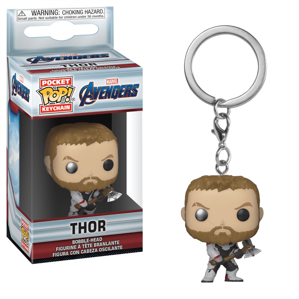 Móc khóa Funko Pop Real Authentic nhập US MARVEL AVENGERS: ENDGAME THOR POP! KEYCHAIN