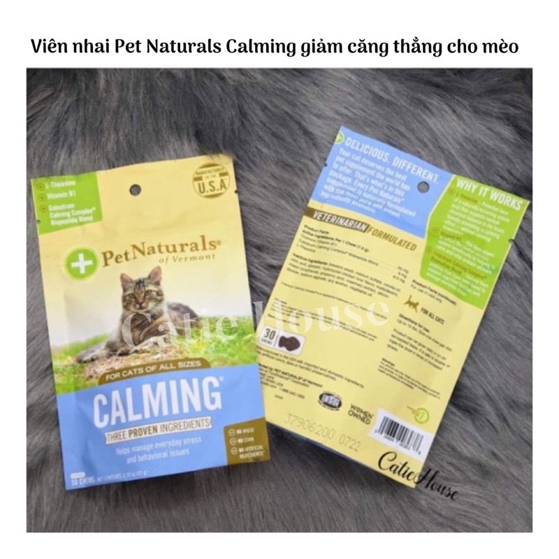 [Giao ngay HOẢ TỐC] Viên nhai Pet Naturals Calming giảm căng thẳng cho mèo - Pet Naturals of Vermont Calming