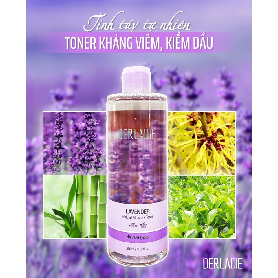 Nước Hoa Hồng Dưỡng Ẩm Giảm Mụn Derladie Lavender Natural Moisture Toner 30ml | BigBuy360 - bigbuy360.vn