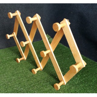 Móc Xếp Gỗ Nhiều Màu Treo Nón Bảo Hiểm, Quần Áo Gắn Tường Loại Lớn - Hàng VN Xuất Khẩu