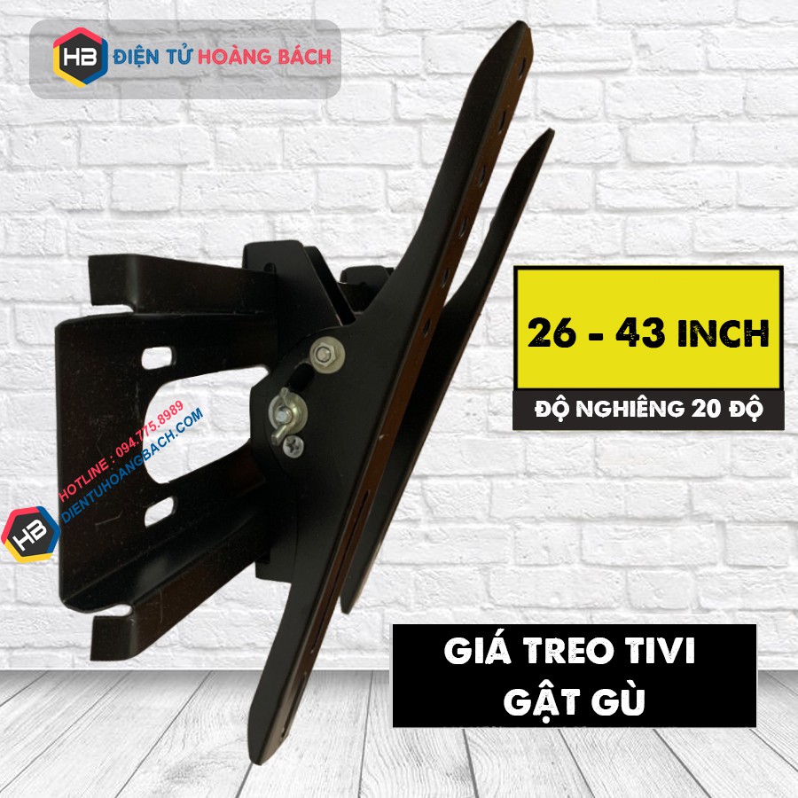 Giá Treo Tivi Gật Gù 32 - 43 Inch - Điều Chỉnh Góc Nghiêng 20 Độ