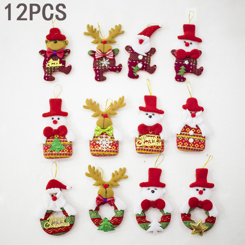 Set 12 Phụ Kiện Treo Trang Trí Cây Thông Giáng Sinh