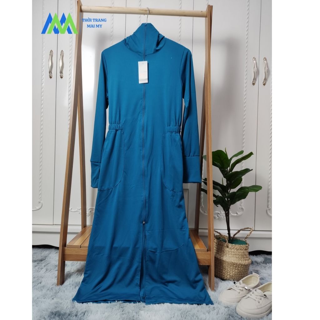Áo chống nắng nữ toàn thân vải thông hơi làm mát cao cấp , áo choàng chống nắng thân vải kim cương siêu mát