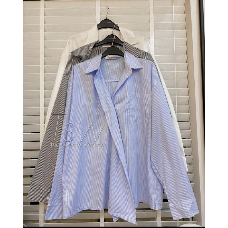 ÁO SƠ MI XANH VẠT CHÉO THE SWEATER WEATHER