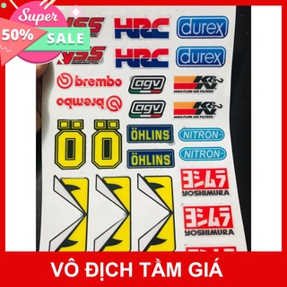 Hcm- ddxm-v12-35 tem nổi, decal trang trí xe, tem dán xe máy, stick nổi