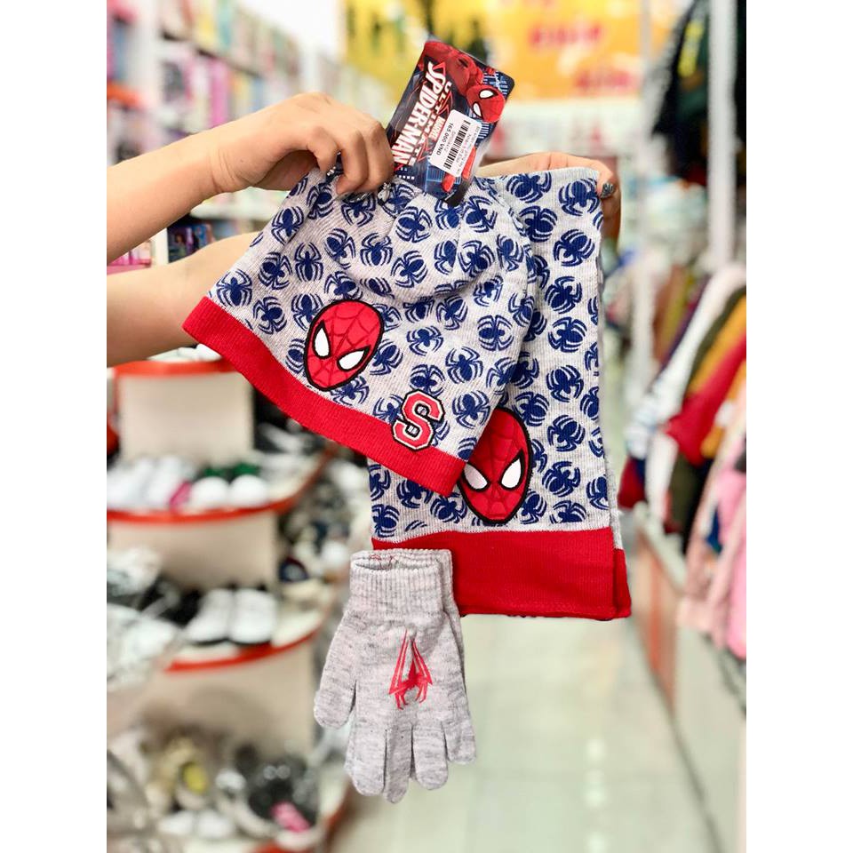 Bộ khăn mũ găng tay len bé trai