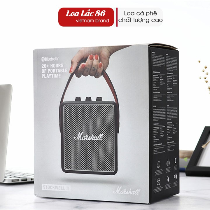 Loa marshall stockwell 2 FULBOX ( Bảo Hành 12 tháng 01 đổi 01 ) . Âm thanh nổi Blumlein . 20 Giờ Chơi nhạc .