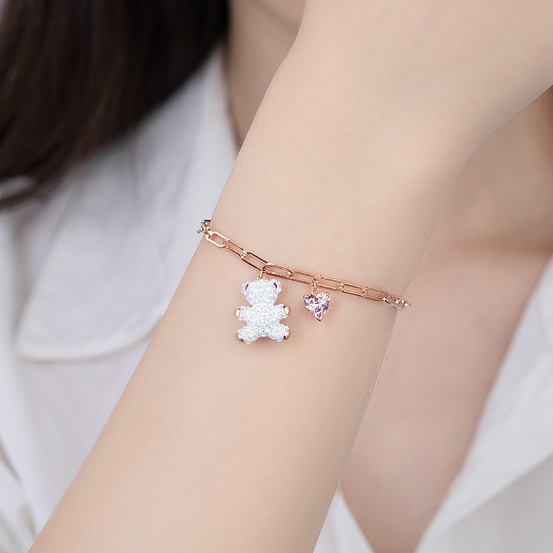 Hộp Đựng Vòng Tay Gấu Bông Màu Vàng Hồng