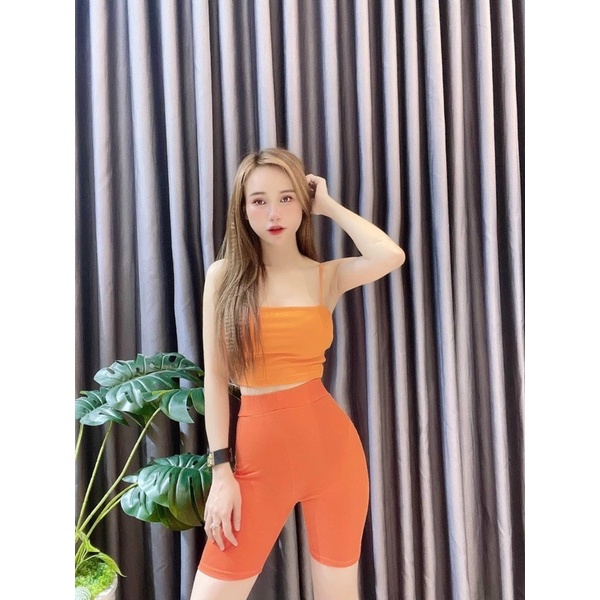 Quần legging ngố chất porip freesize dưới 58kg - Carotshop
