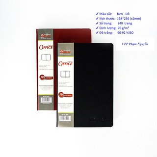 Sổ da kẻ ngang 240 trang office hồng hà 4579 – khổ h8