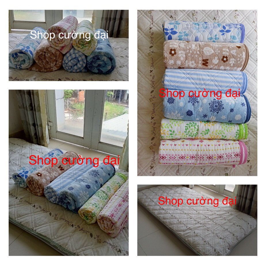 Tấm trải topper bảo vệ nệm| Thảm lông ngủ văn phòng 1mx2m
