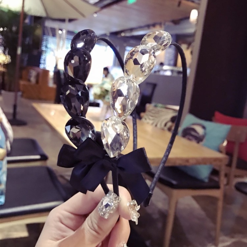 Cài Tóc Nơ Đính Pha Lê Phong Cách Hàn Quốc