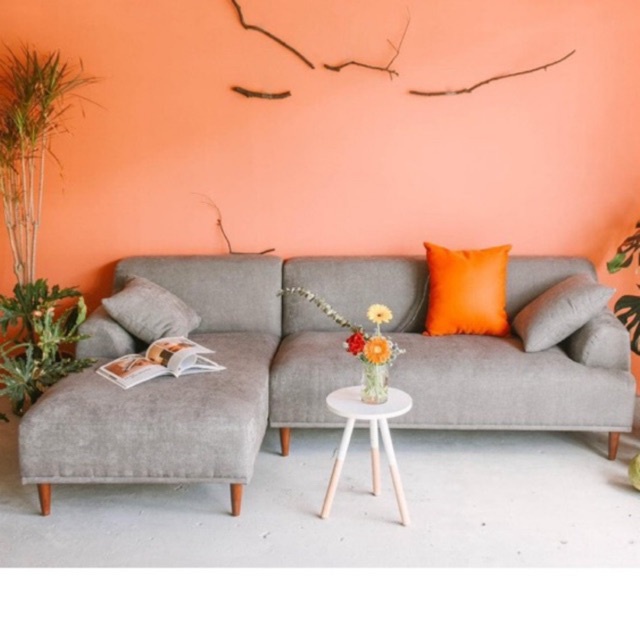 Sofa Góc vải nỉ Hàn quốc dành cho nội thất nhà xinh