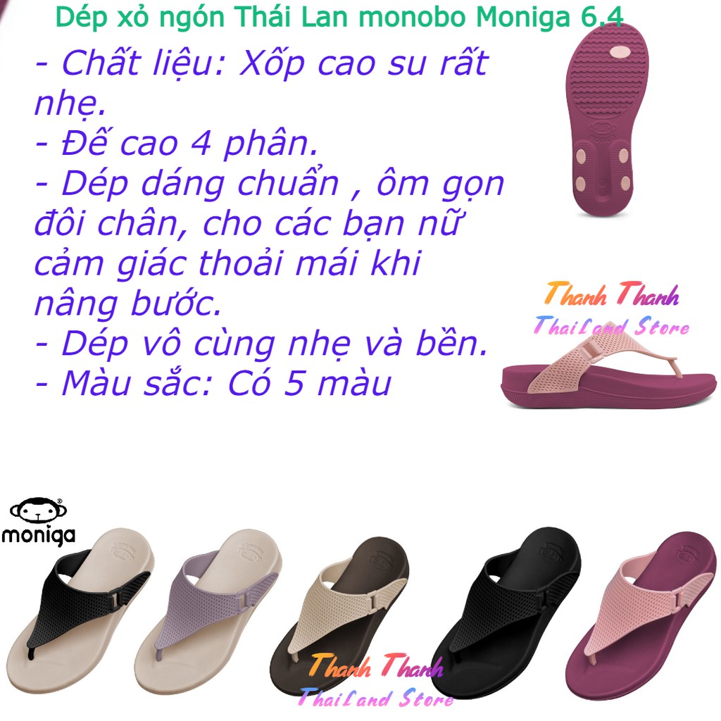 Dép nhựa xỏ ngón Thái Lan Monobo Moniga 6.4