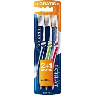 Bộ bàn chải vỉ 3 chiếc hàng nội địa đức - dr.best original