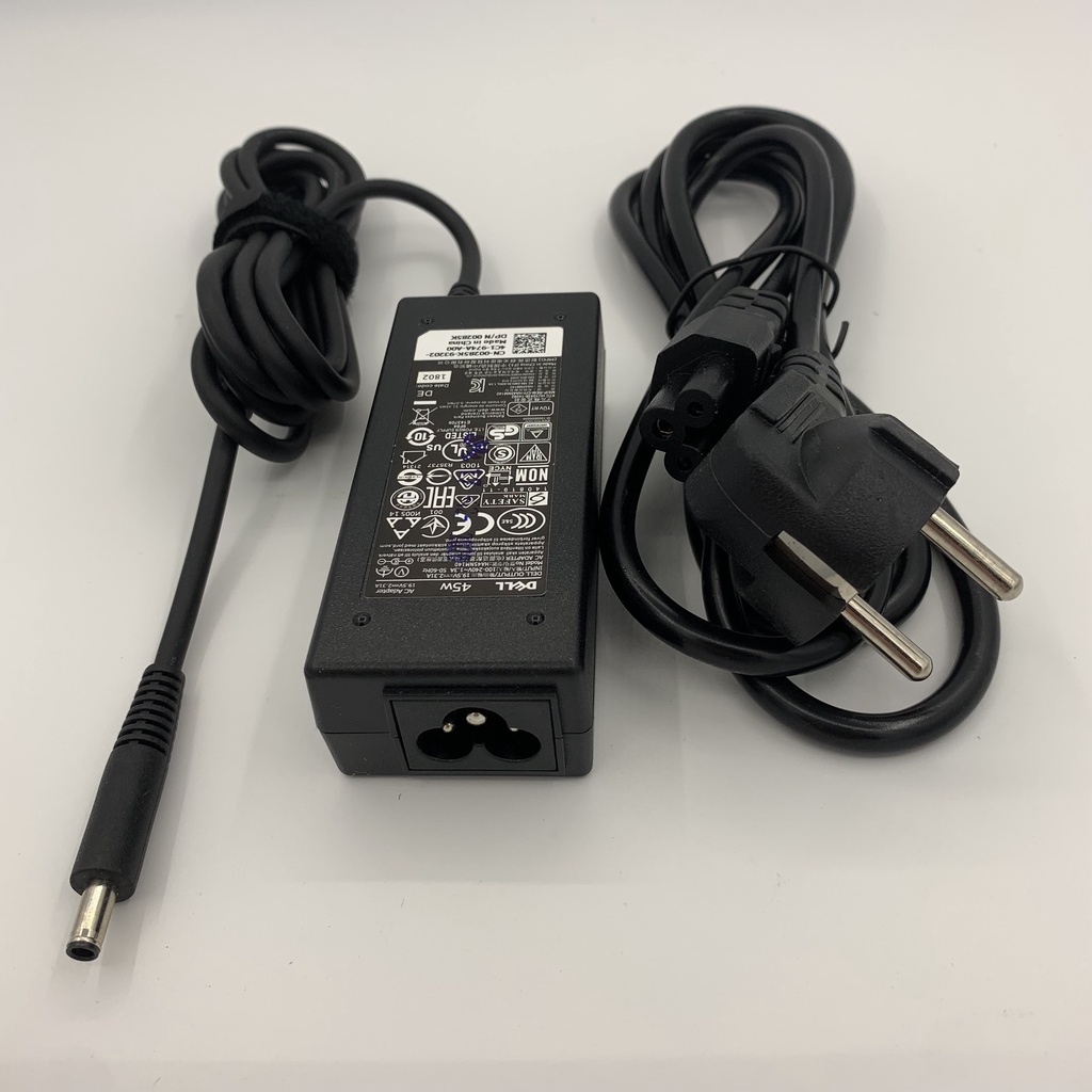 Sạc Laptop Dell 19.5V - 2.31A 45W [Zin] Chân kim nhỏ ⭐ Tặng kèm dây nguồn ⭐ Bảo hành 12 Tháng